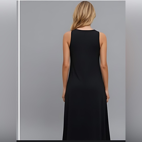 Black Curved Hem Cami Dress - Picture 4 of 6